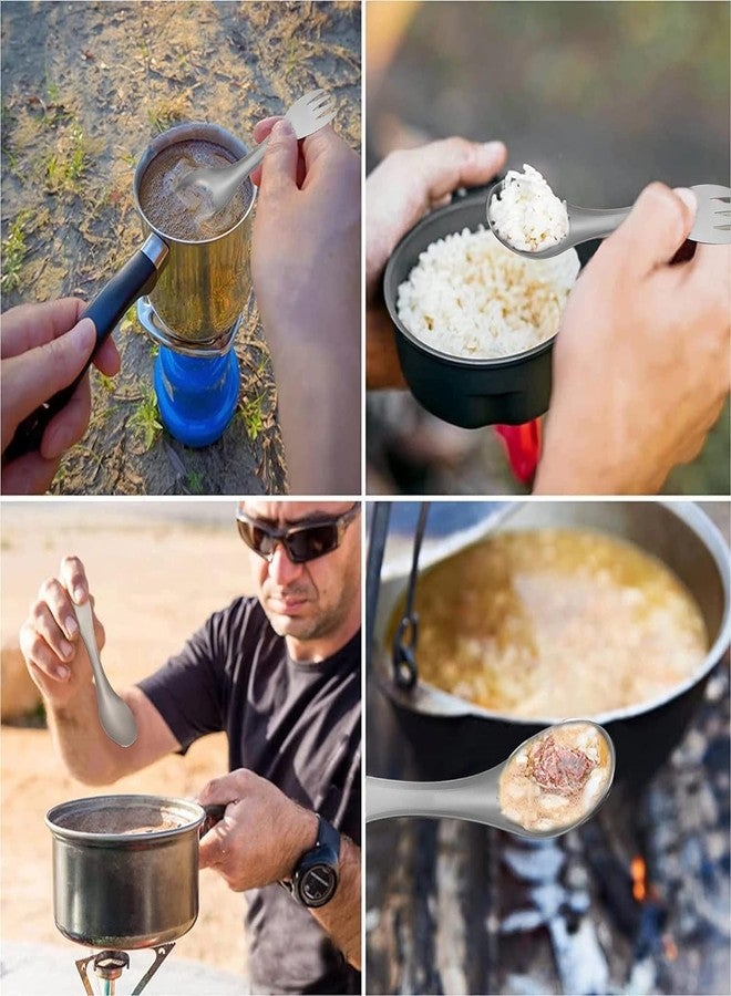 Being One Stainless Steel Double-Ended Spoon and Fork Dual-Purpose Multi-Functional Two-in-one Fork and Spoon Integrated Outdoor Camping Tableware (1) - Image 5